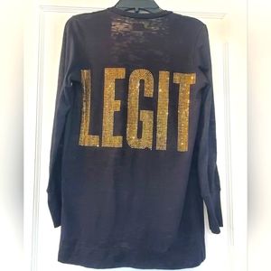 LEGIT Burnout Cardigan in Black